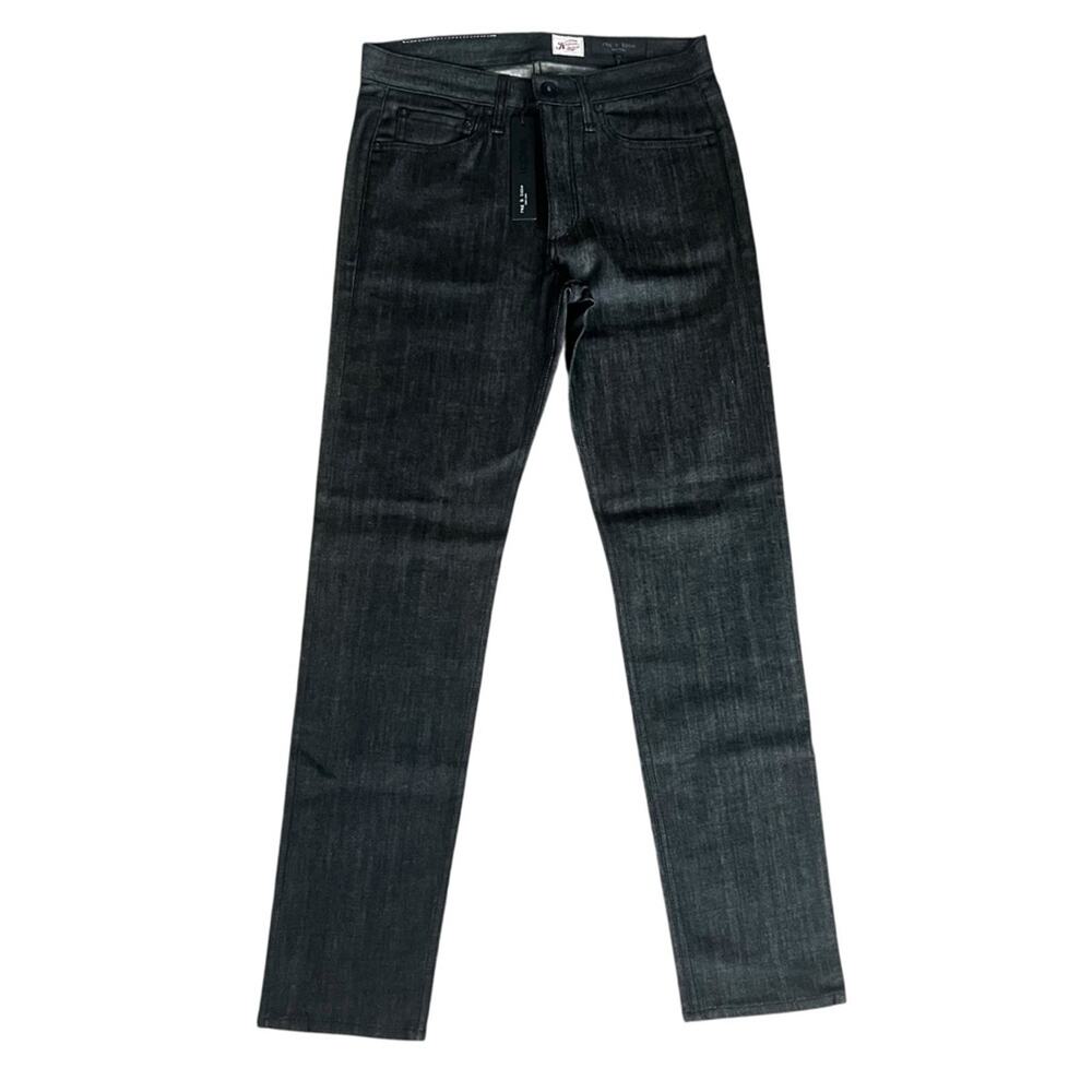 Rag & Bone Men’s Fit 2 Kaihara Denim Raw Black Selvedge Slim Jeans Size 30 x 32